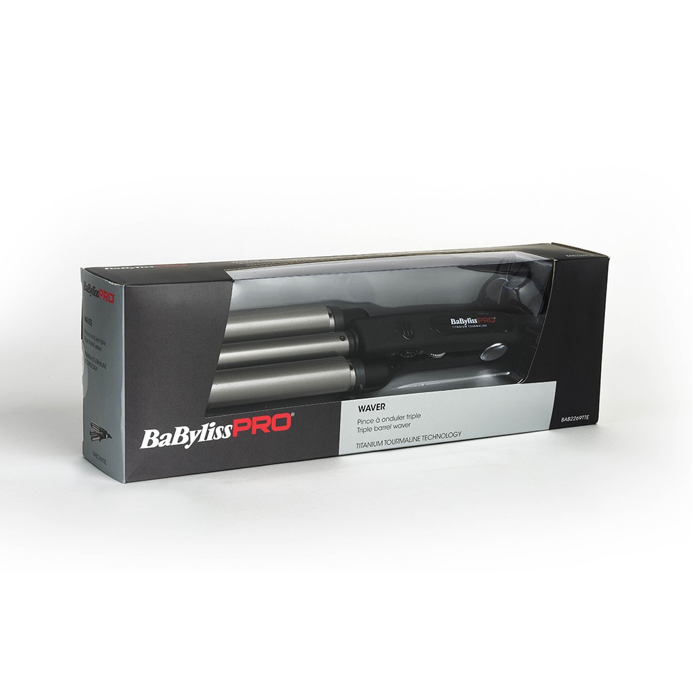 Tenacilla Babyliss Pro titanium tourmaline triple 