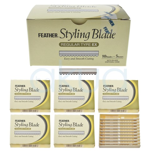 Expositor Cuchillas Navaja Feather 5 Box X 10 cuchillas