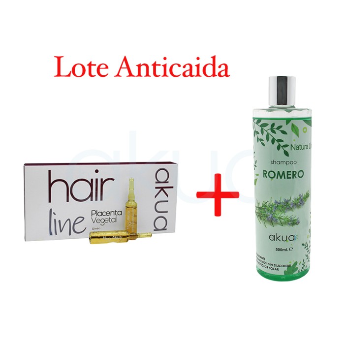 Lote anticaida  Ampolla + champu Romero 500ml