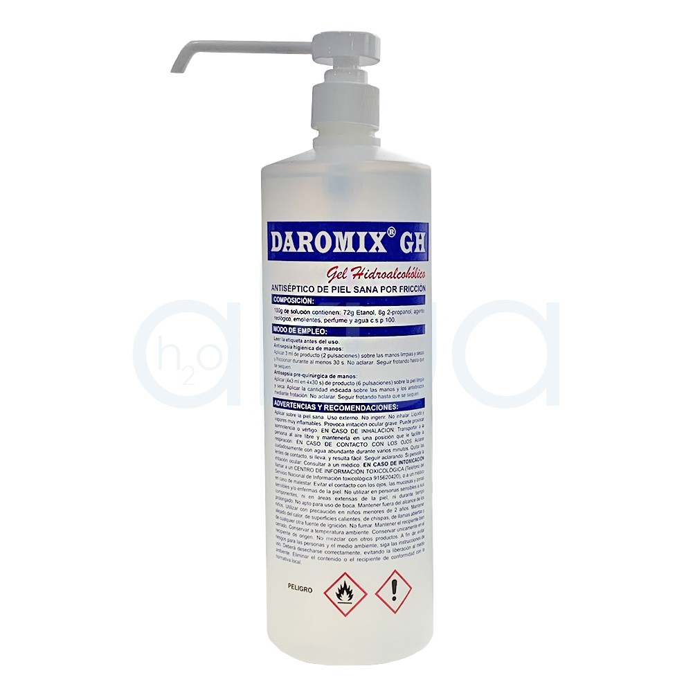 Gel Hidroalcohol desinfectante de manos 1000ml Daromix