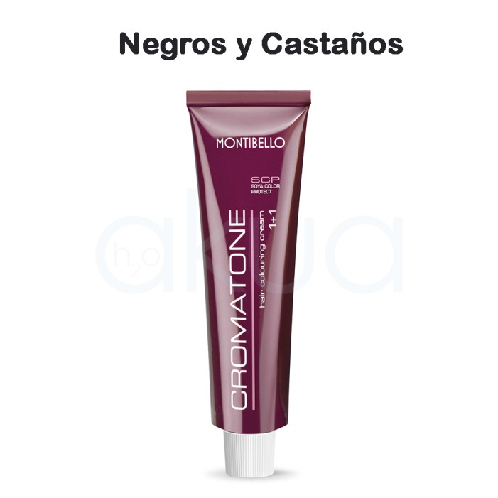 Tinte Cromatone Montibello negros y castaños 60gr