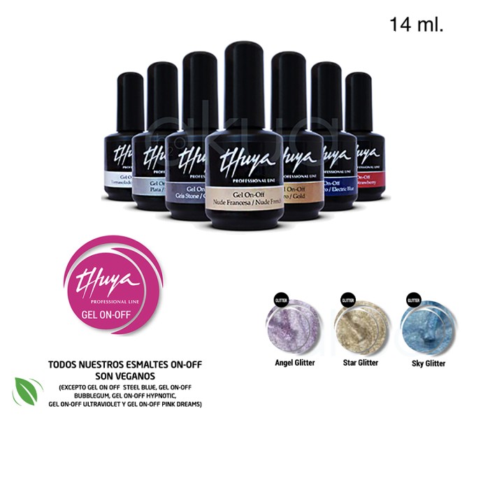 Esmalte semipermanente Gel Glittet Thuya On Off Color 14ml