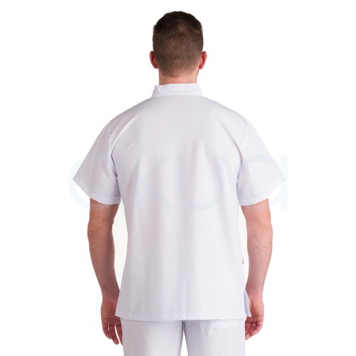 Casaca cuello Mao Caballero Blanca Lacla