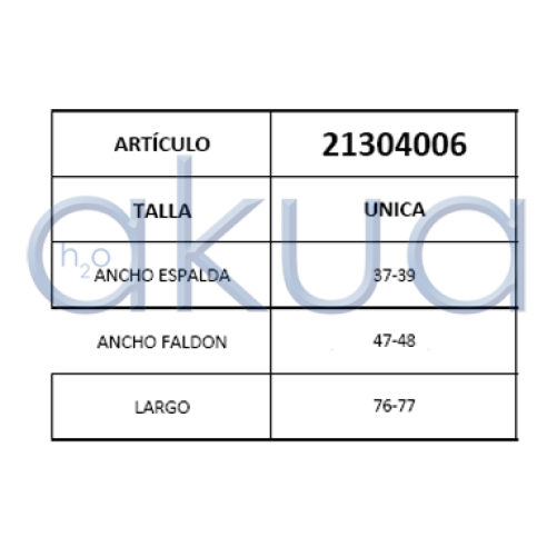 Peto Sarga Oriental Blanco H2oAkua 