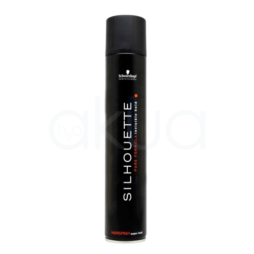 Laca Silhouette extra fuerte Negra 500ml