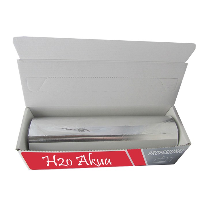 Papel aluminio 300m 3,3kg 14 micras H2oAkua