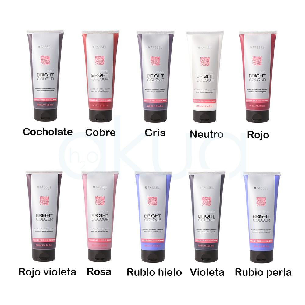 Mascarilla nutritiva y reparadora del color rojo violeta 200ml Tassel