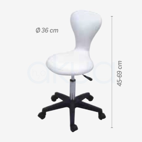 Taburete Blanco con respaldo Strangiss